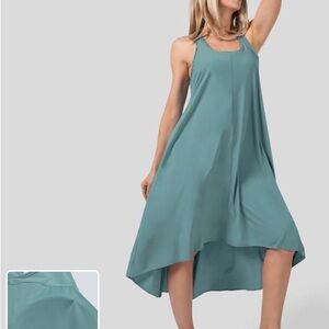 Backless Racerback Dress, size L (12/14), in Stone Blue